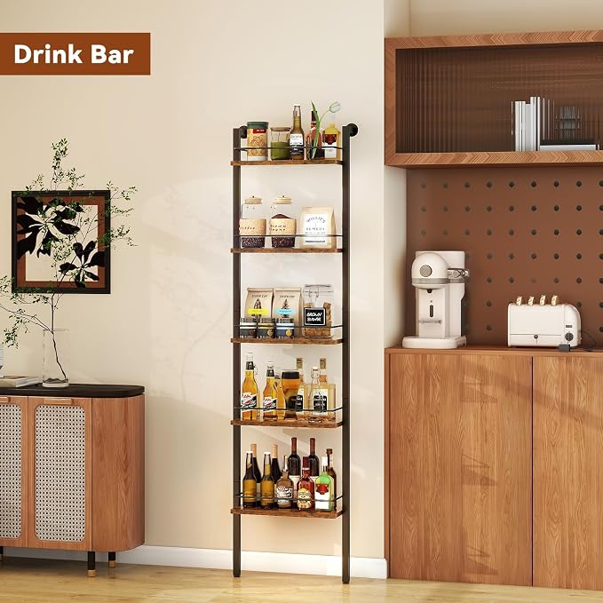 YMYNY 5-Tier Freestanding Wine Racks，Liquor Bottle Display Shelf - Image 5