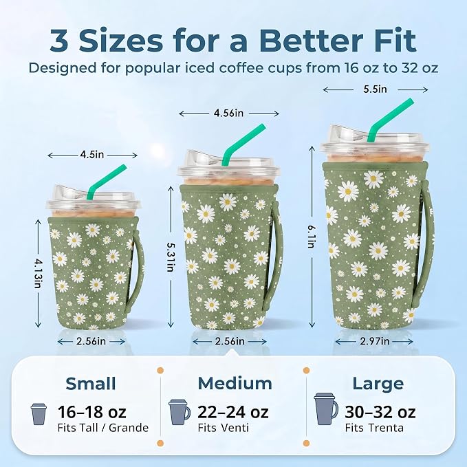 Artsocket 3 Pack Reusable Iced Coffee Sleeve - Image 2