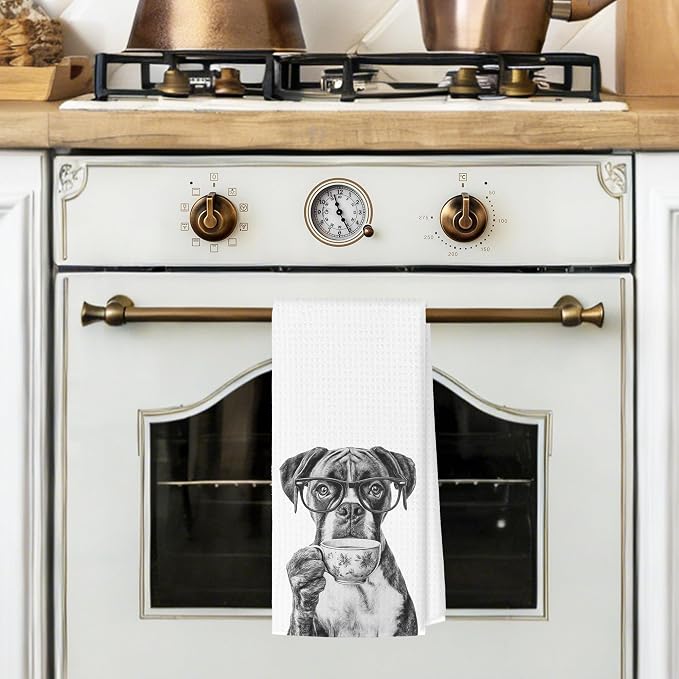 Funny Boxer Kitchen Towels, Dog Kitchen Accessories, Dog Chef Gifts - Image 2