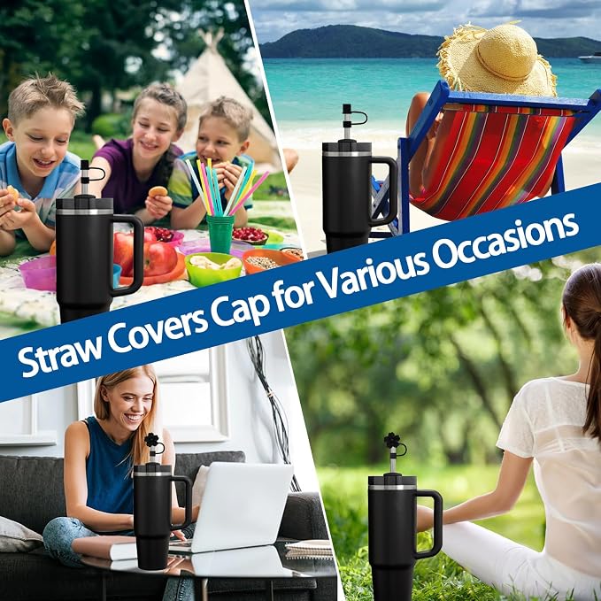6Pcs Straw Covers Cap Compatible - Image 7