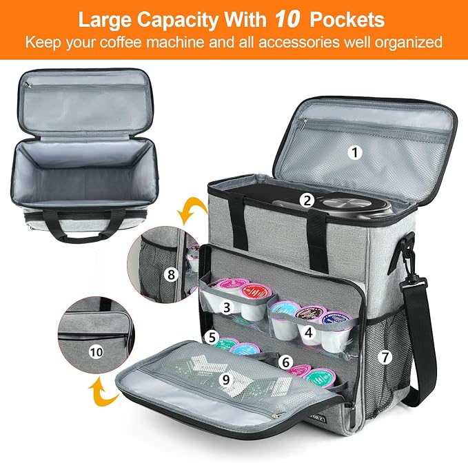 LEFOR·Z Travel Coffee Maker Carrying Bag Compatible - Image 3