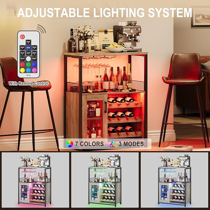 IDEALHOUSE Wine Bar Rack Cabinet - Image 5