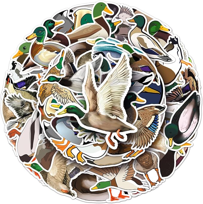 50Pcs Mallard Duck Stickers, Waterproof Vinyl Cute Duck Stickers - Image 4