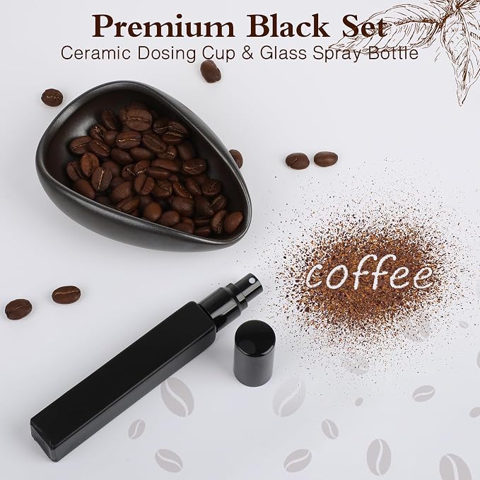 Coffee Bean Dosing Cup with Spray Bottle Espresso Coffee Dosing Cup Gift Set - Image 3