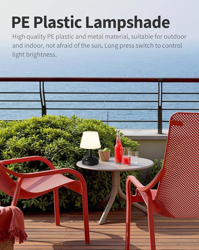 KDG Modern Cordless Small Table Lamps, Portable LED Dimmable Desk Lamp - Image 3
