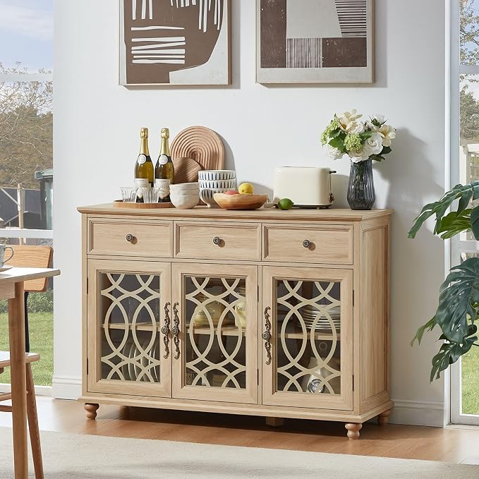 Joaxswe Farmhouse Sideboard Buffet Cabinet - Image 4