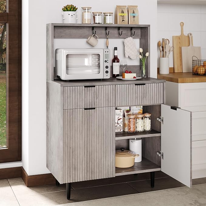 GarveeHome Fluted Sideboard Buffet Cabinet - Image 8