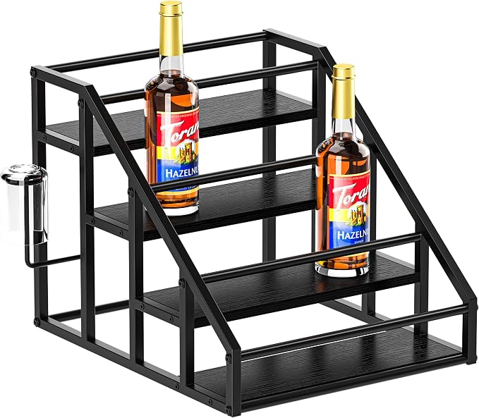 Coffee Syrup Rack Organizer, Spice Racks, Syrup Bottle Holder Stand by HOME