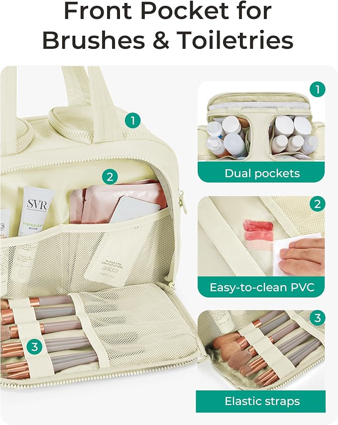 BAGSMART Travel Toiletry Bag, Crush Toiletry Bag - Image 5