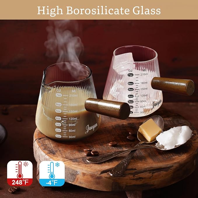 Joeyan Espresso Measuring Cup, 7oz Clear Espresso Shot Cups - Image 4