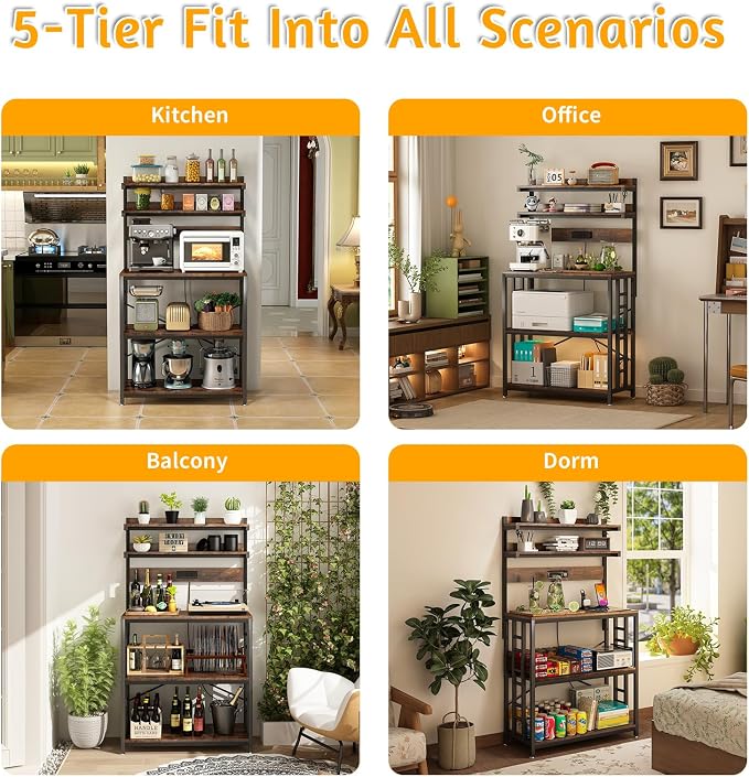 METYERRY Adjustable Bakers Rack - Image 9