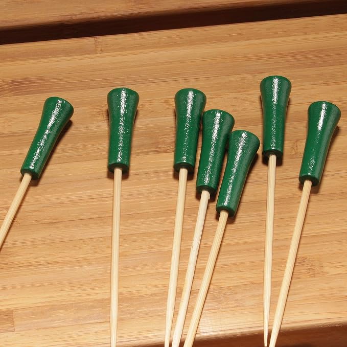BambooMN Decorative Golf Tee Bamboo Cocktail Sandwich Skewer Picks - Image 2