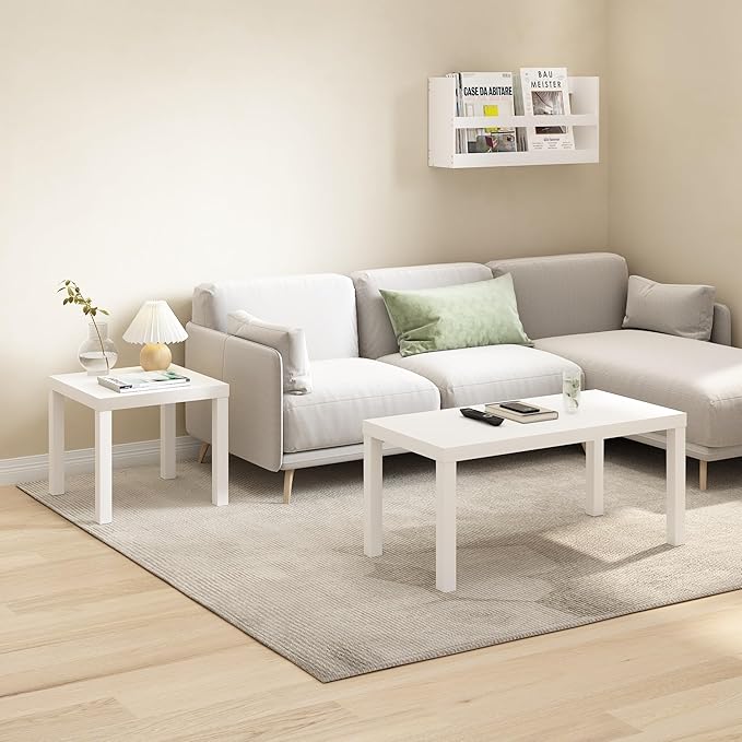 Furinno CLASSIC Side Table, Square Modern End Table - Image 2