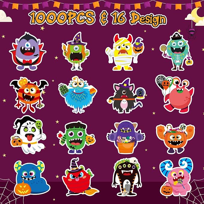 Haooryx Halloween Monster Sticker Rolls - Image 2