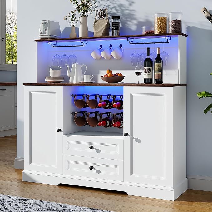 Patiorama 55.5" Farmhouse Coffee Bar Cabinet - Image 9