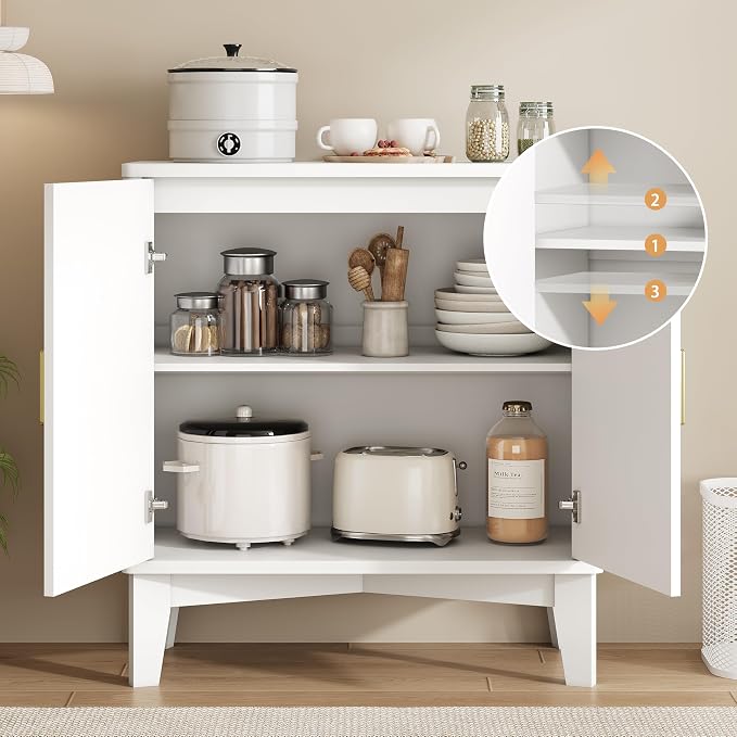 Xixini Fluted Sideboard Buffet Cabinet - Image 4