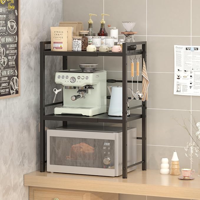 DOLALIKE Microwave Oven Rack, Expandable Microwave Stand Countertop Kitchen - Image 7