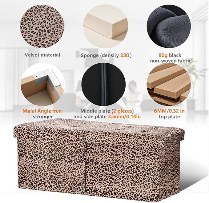 AmasSmile Footrest Ottoman Bench - Image 8