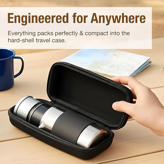 Small French Press Coffee Maker Set - 12 oz | Portable Travel French Press - Image 7