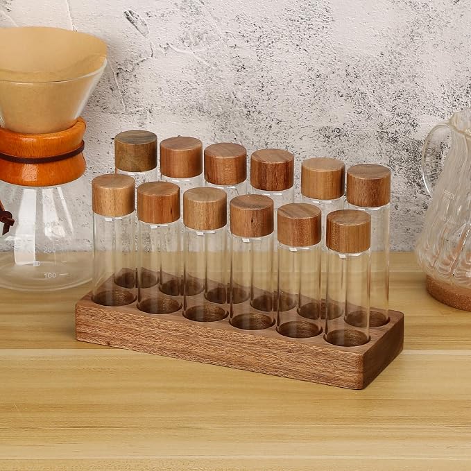 JUXYES Set of 12 Single Dose Coffee Bean Storage Tubes - Image 9