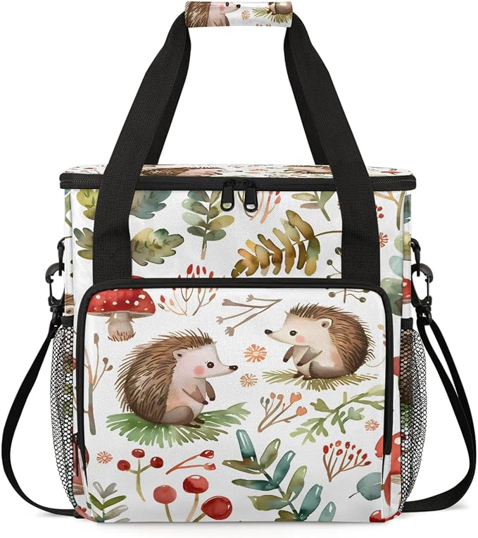 Hedgehog Mushrooms Coffee Maker Carring Bag, Large Insulated Storage Organizer by Home