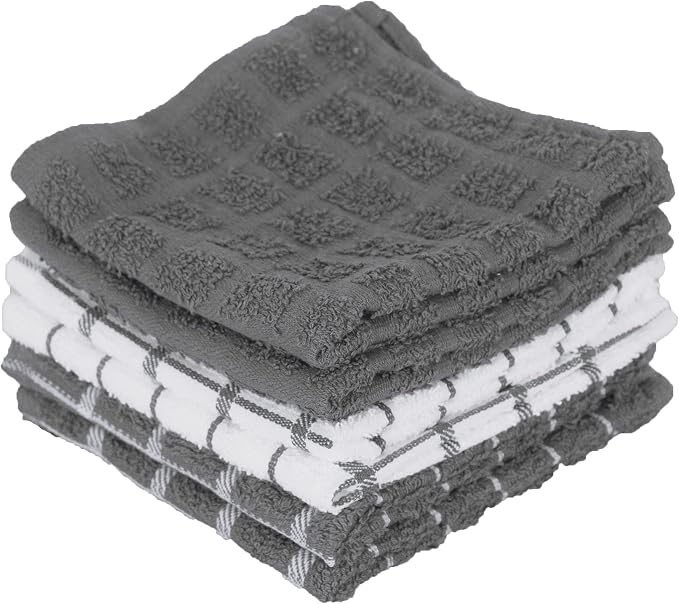 Ritz Terry Check Dish Cloth Set: Highly Absorbent & Super Soft by RITZ