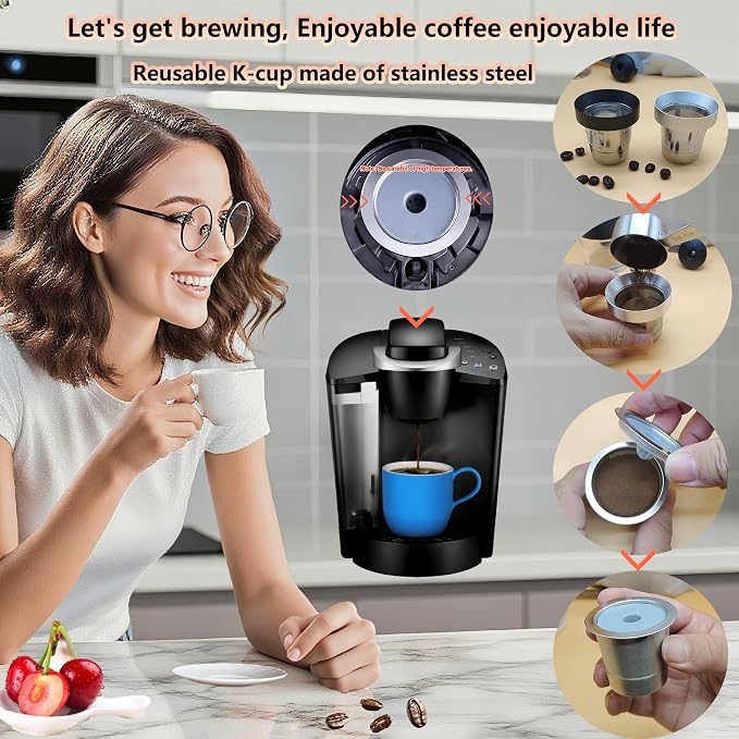 Reusable K Cup Refill Kit, 304 Stainless Steel 30ML Coffee Scoop & Aluminum - Image 9