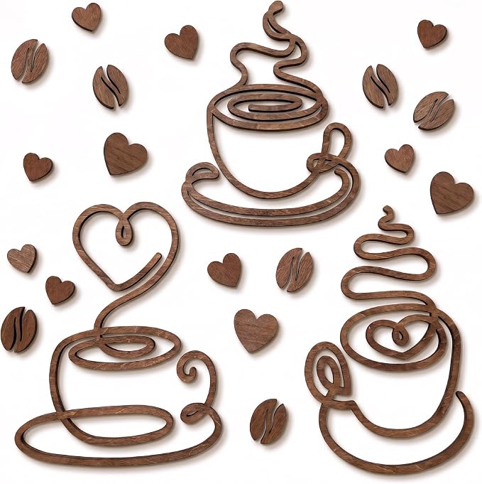 Woodamore Vintage Coffee Line Art Signs by Woodamore