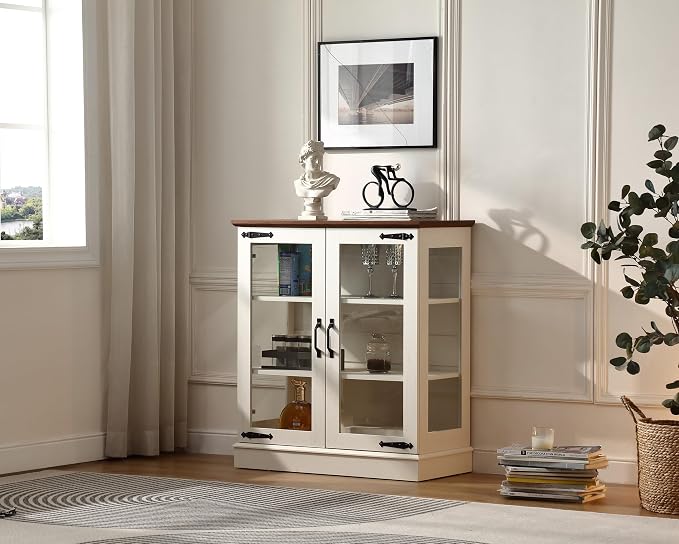 FOREST GRAVITY 31.5'' Small Display Buffet Cabinet - Image 5