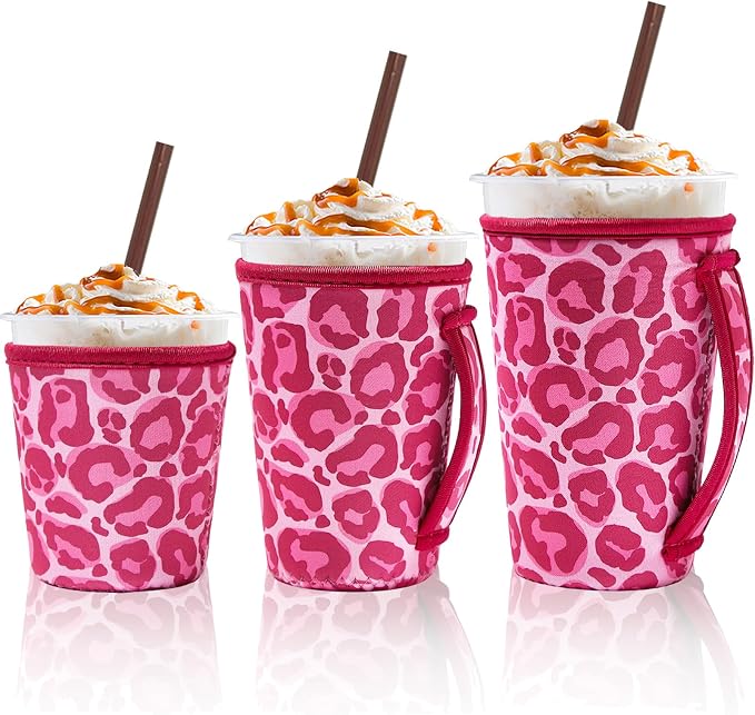 3 Piece Reusable Iced Coffee Sleeves Java Sok Coffee Sleeves by LLTDMEST