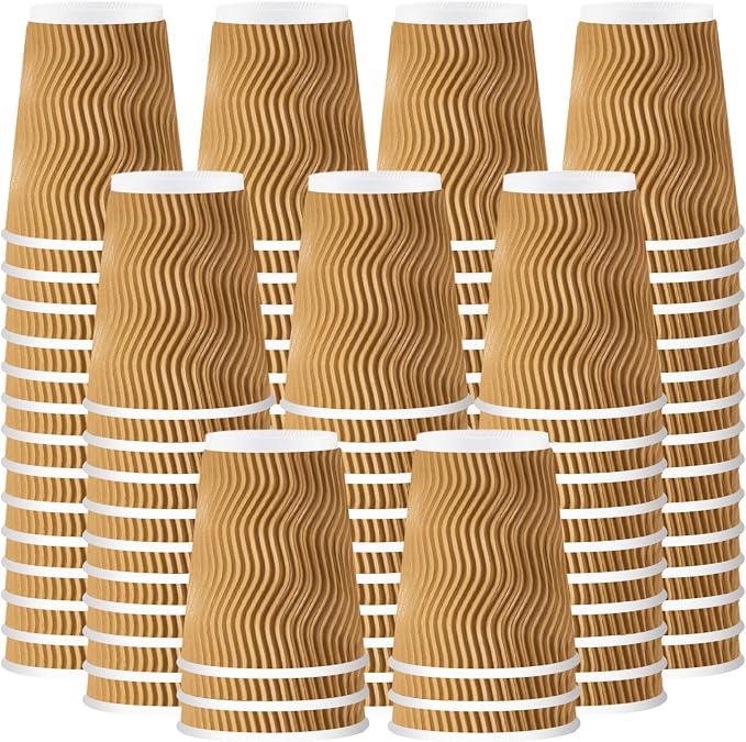 Lamosi Disposable Coffee Cups 10 OZ 100 Pack, Paper Coffee Cups 10 OZ by BuyNow