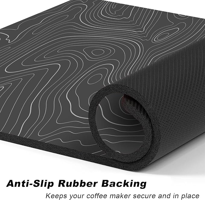 Coffee Mat, Coffee Bar Accessories Fit Under Coffee Maker Espresso Machine - Image 4