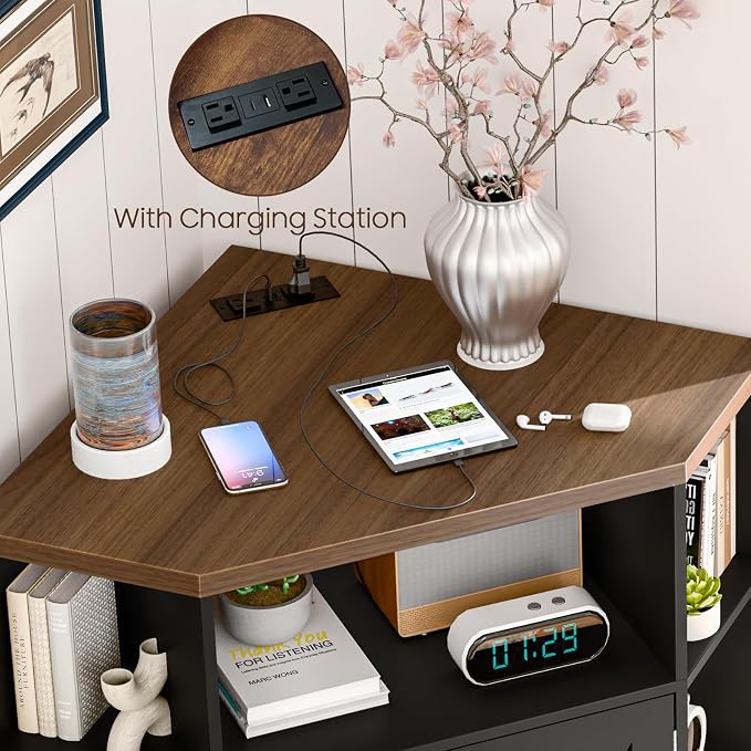 Vabches Corner Cabinet, Corner Storage Shelf - Image 3