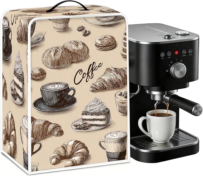BVBOX Coffee Maker Cover, Durable Dustproof Lightweight Polyester Cotton Blend by BVBOX