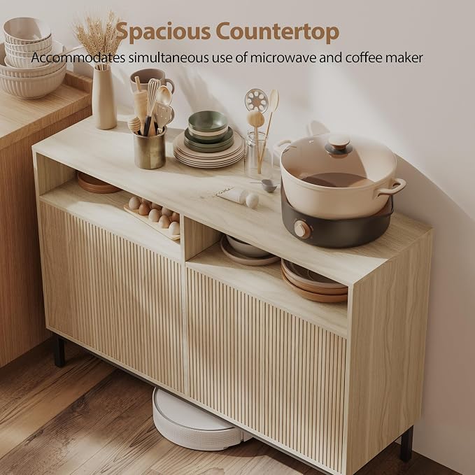 Mericonia Farmhouse Buffet Sideboard Cabinet - Image 9