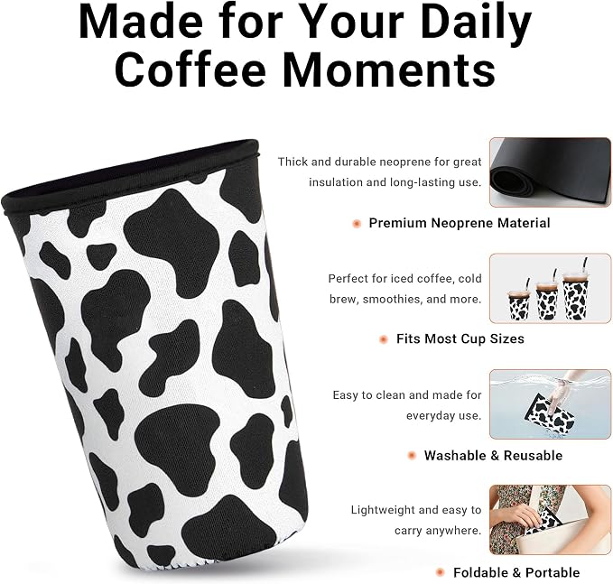Iced Coffee Sleeve Reusable Medium 22-28oz - Image 3