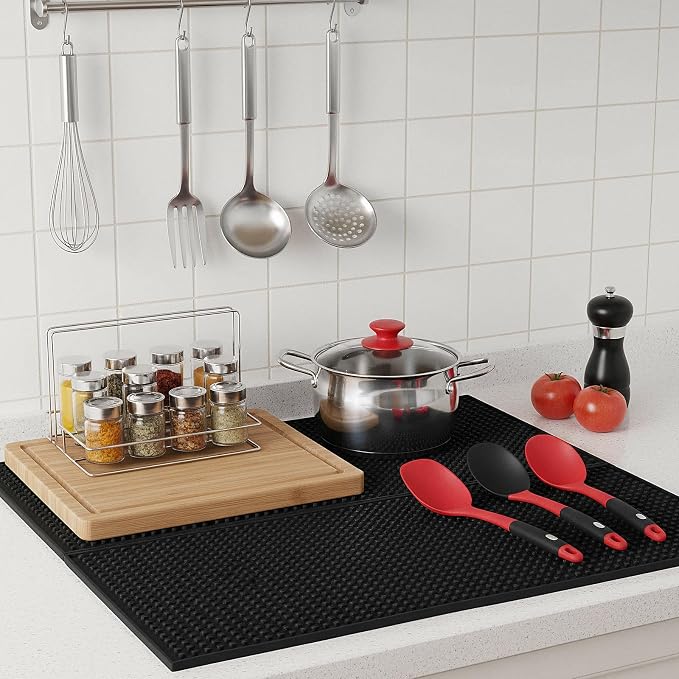 4 Pcs Rubber Bar Mats, Barber Mat, Non-Slip Spill Mats - Image 7