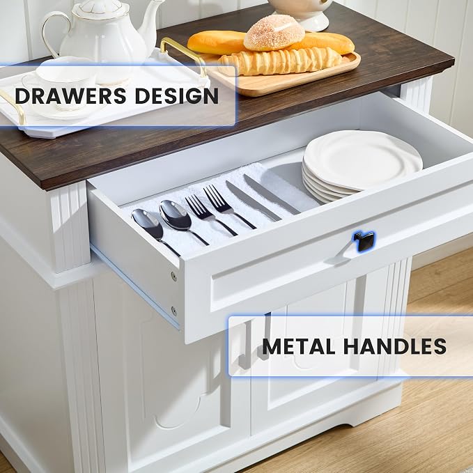 White Farmhouse Storage Cabinet - Image 5
