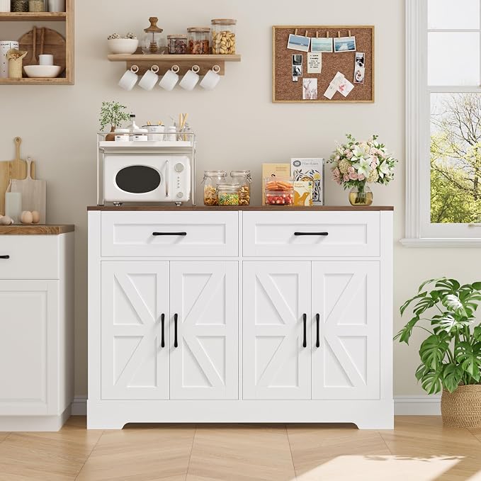 BOTLOG 47.2" Farmhouse Buffet Cabinet - Image 7