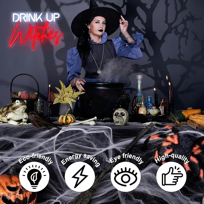 Drink Up Witches Neon Sign Halloween Neon Lights - Image 3