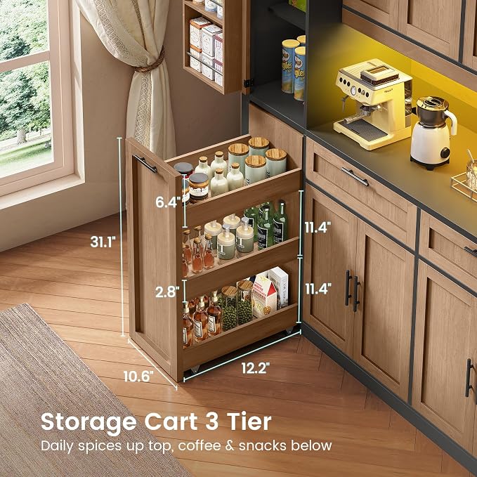 Itaar 71" Kitchen Pantry Cabinet - Image 6