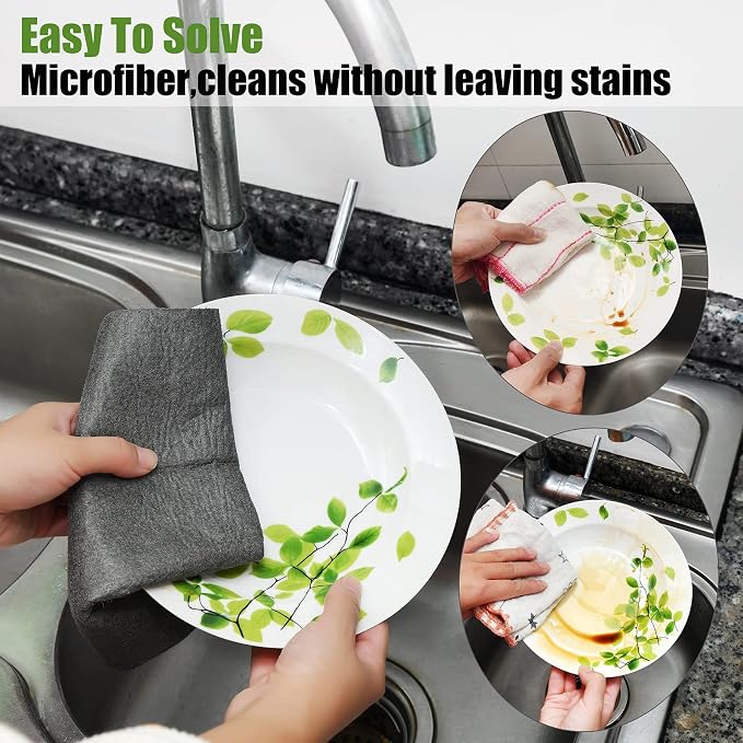 KTT Thickened Magic Cleaning Cloth, 5 Pack | Reusable Microfiber Cleaning Cloth - Image 2