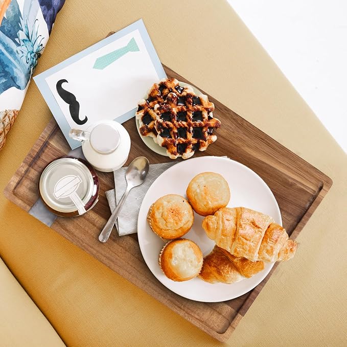 Wooden Tray: Resin Serving Decorative Tray - Image 6