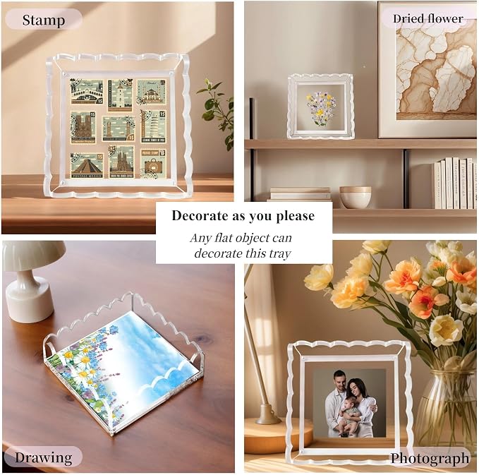 Scalloped Acrylic Tray with Magnetic Mat - Image 9