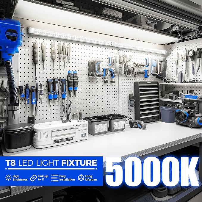Barrina 5000K 2FT LED Shop Light, T8 Shop Lights - Image 4