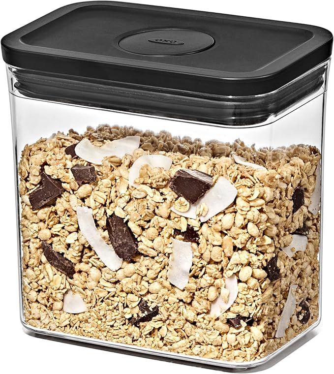 OXO Good Grips POP Container — Small Square Short — 1.7 Qt / 1.6 L — Matte Black by Unknown