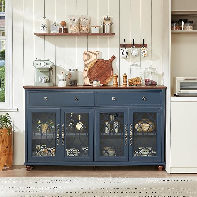 Joaxswe Large Sideboard Buffet Cabinet Set of 2 - Image 4