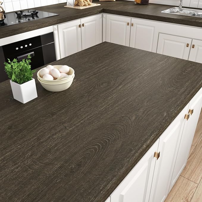 WESTICK Large Brown Wood Peel and Stick Wallpaper 24"x394" Self Adhesive Wood by WESTICK