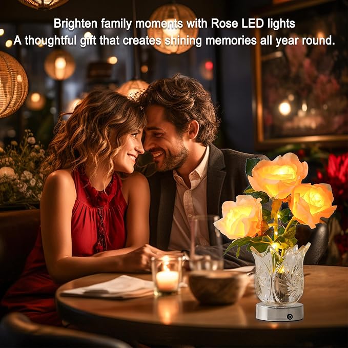 Champagne Rose LED Night Light, The Perfect Gifts - Image 5