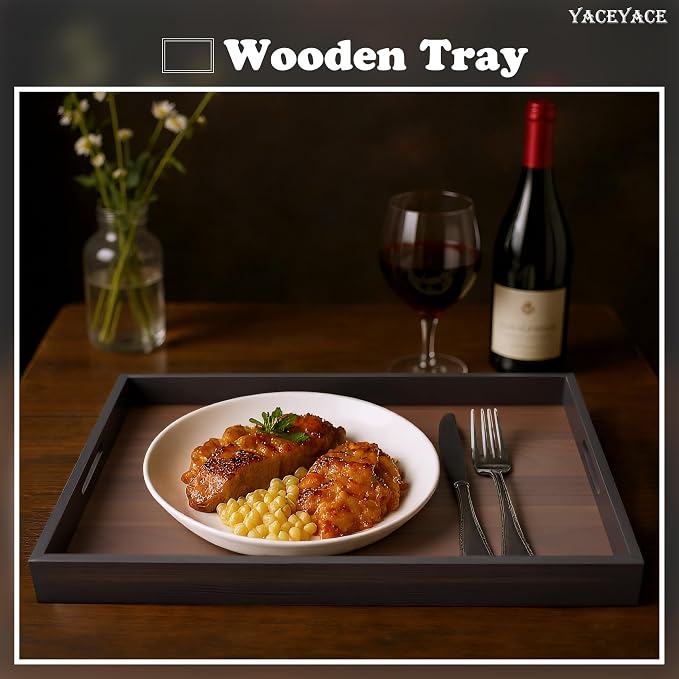Wood Serving Tray Large, Home Decor, Coffe Table - Image 6